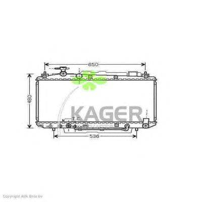 Радиатор, охлаждение двигателя KAGER 31-1136