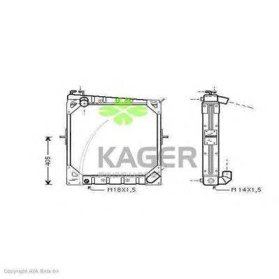 Радиатор, охлаждение двигателя KAGER 311273