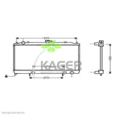 Радиатор, охлаждение двигателя KAGER 31-1311