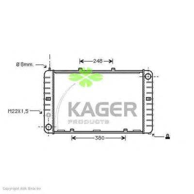 Радиатор, охлаждение двигателя KAGER 31-1598