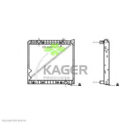 Радиатор, охлаждение двигателя KAGER 311681