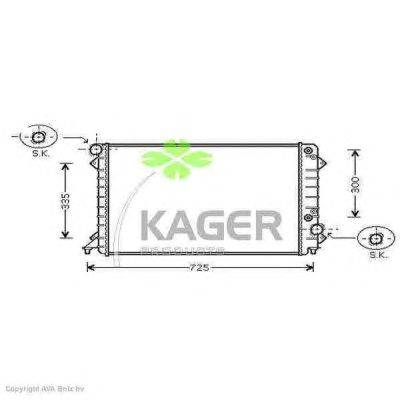 Радиатор, охлаждение двигателя KAGER 31-1767