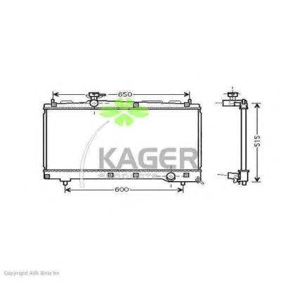 Радиатор, охлаждение двигателя KAGER 31-1780
