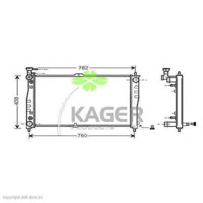 Радиатор, охлаждение двигателя KAGER 311922