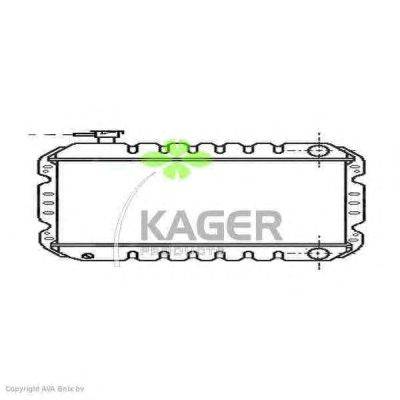 Радиатор, охлаждение двигателя KAGER 311924