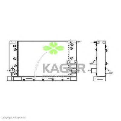 Радиатор, охлаждение двигателя KAGER 311978