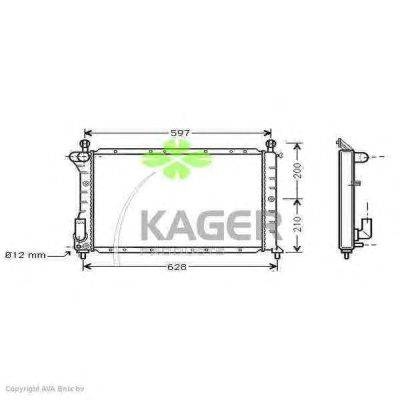 Радиатор, охлаждение двигателя KAGER 31-2077