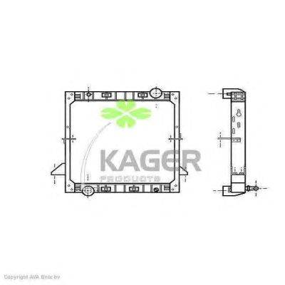 Радиатор, охлаждение двигателя KAGER 312231