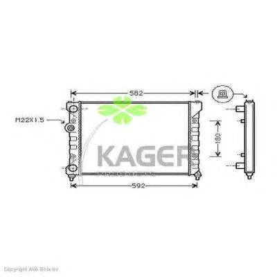 Радиатор, охлаждение двигателя KAGER 31-2391
