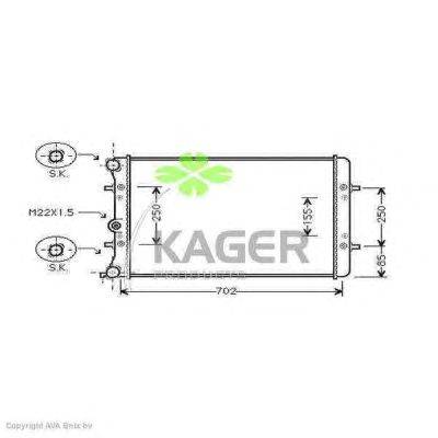Радиатор, охлаждение двигателя KAGER 31-2578