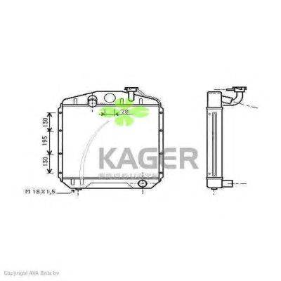 Радиатор, охлаждение двигателя KAGER 312682