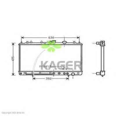Радиатор, охлаждение двигателя KAGER 313126