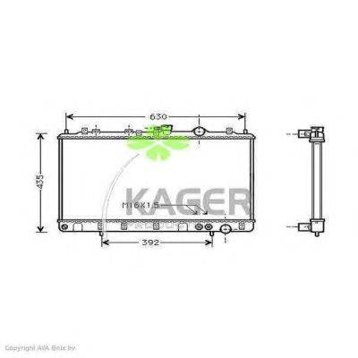 Радиатор, охлаждение двигателя KAGER 313127
