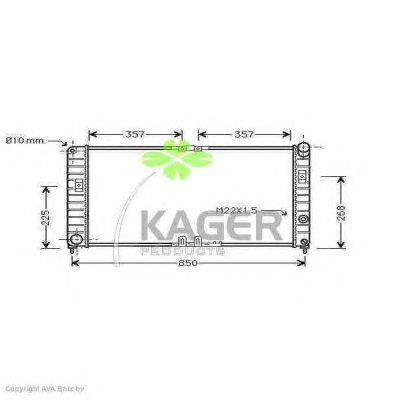 Радиатор, охлаждение двигателя KAGER 313200