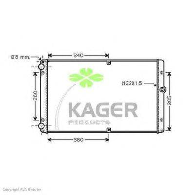 Радиатор, охлаждение двигателя KAGER 31-3426