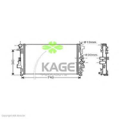 Радиатор, охлаждение двигателя KAGER 313489