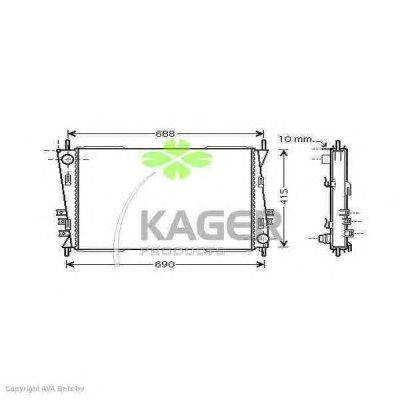 Радиатор, охлаждение двигателя KAGER 31-3582