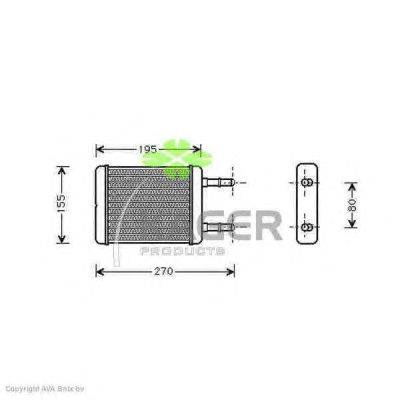 Теплообменник, отопление салона KAGER 32-0060