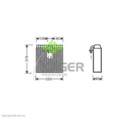 Испаритель, кондиционер KAGER 94-5729