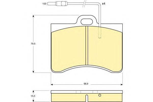 Комплект тормозных колодок, дисковый тормоз GIRLING 6101659