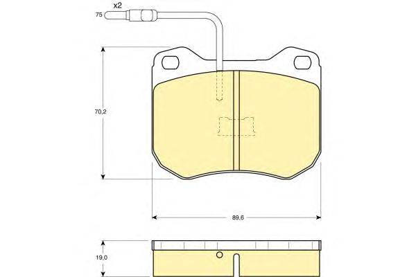 Комплект тормозных колодок, дисковый тормоз GIRLING 6101732