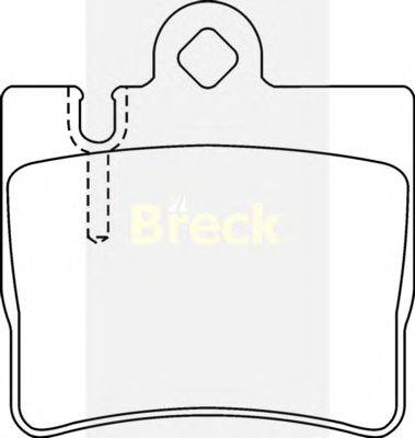 Комплект тормозных колодок, дисковый тормоз BRECK 23078
