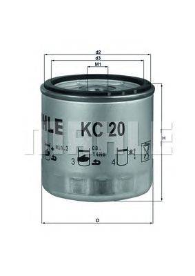 Топливный фильтр MAHLE ORIGINAL KC20