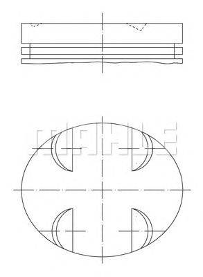 Поршень MAHLE ORIGINAL 002 94 00