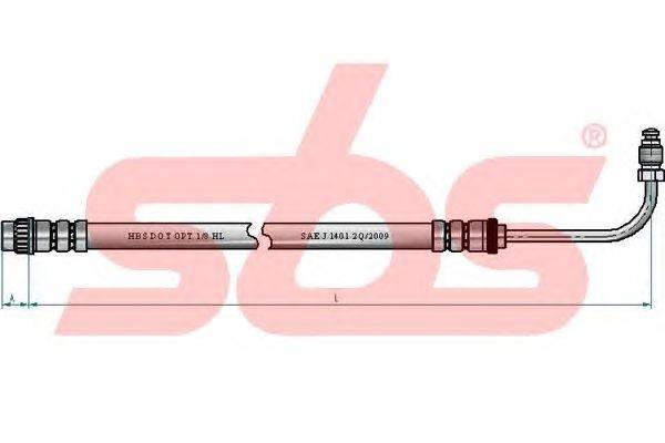Тормозной шланг sbs 1330853755