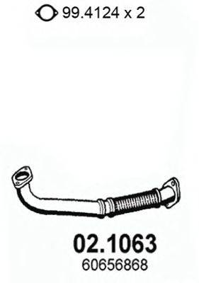 Труба выхлопного газа ASSO 021063