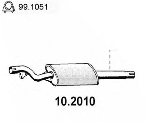 Предглушитель выхлопных газов ASSO 102010