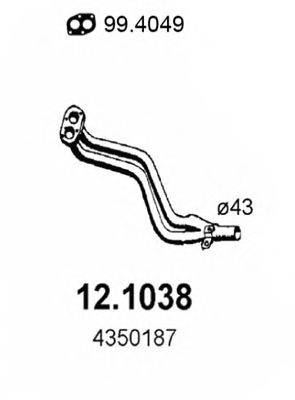 Труба выхлопного газа ASSO 121038