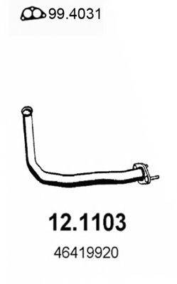 Труба выхлопного газа ASSO 121103