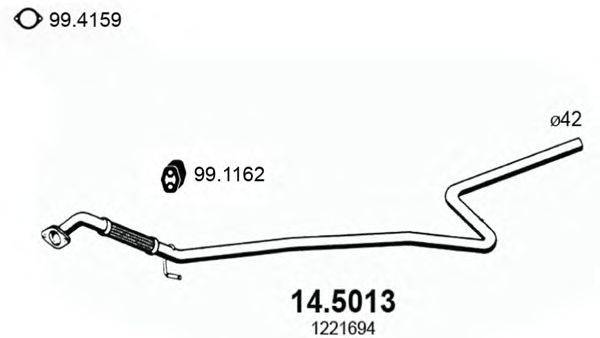 Труба выхлопного газа ASSO 14.5013