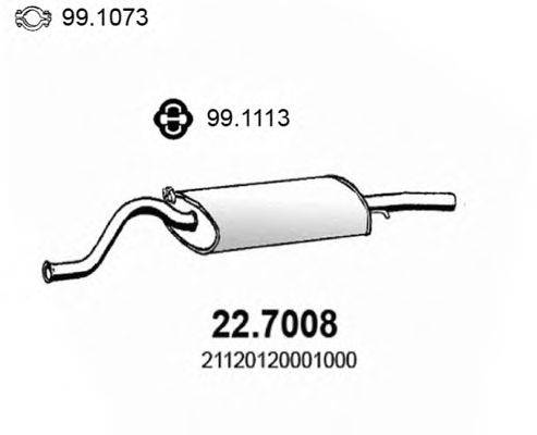 Глушитель выхлопных газов конечный ASSO 227008