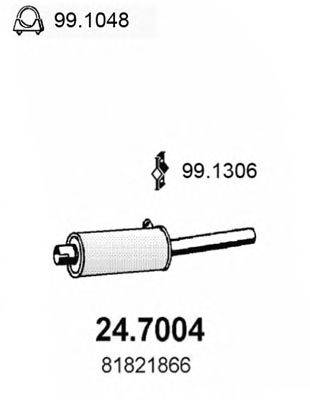Глушитель выхлопных газов конечный ASSO 24.7004