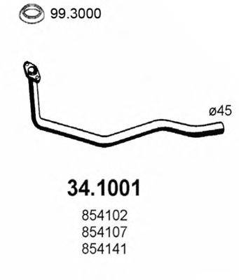 Труба выхлопного газа ASSO 34.1001