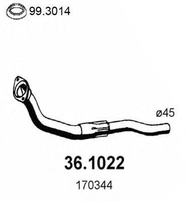 Труба выхлопного газа ASSO 36.1022