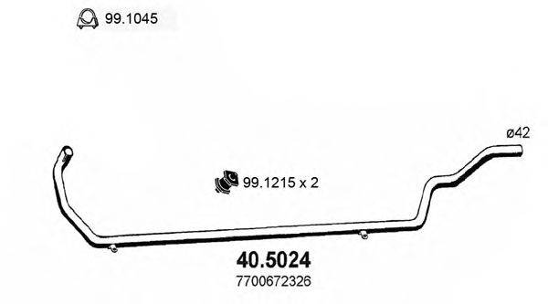 Труба выхлопного газа ASSO 40.5024