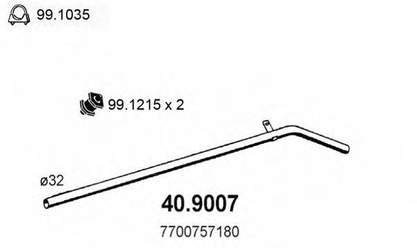 Труба выхлопного газа ASSO 40.9007
