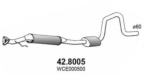 Средний / конечный глушитель ОГ ASSO 428005