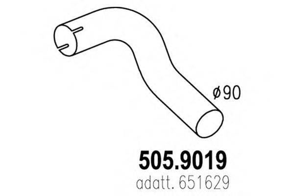 Труба выхлопного газа ASSO 505.9019