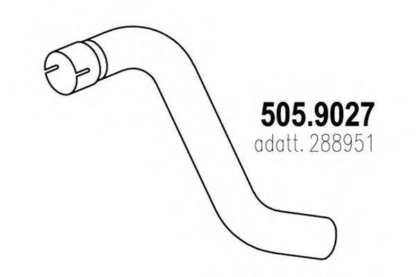 Труба выхлопного газа ASSO 505.9027