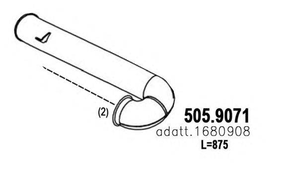 Труба выхлопного газа ASSO 505.9071