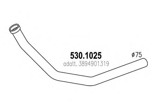 Труба выхлопного газа ASSO 530.1025