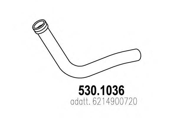 Труба выхлопного газа ASSO 530.1036