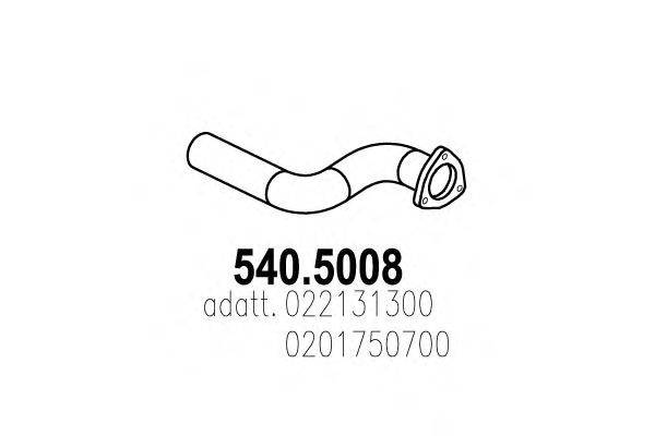 Труба выхлопного газа ASSO 540.5008
