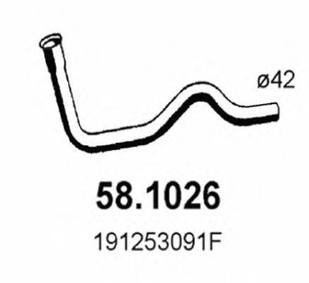 Труба выхлопного газа ASSO 58.1026