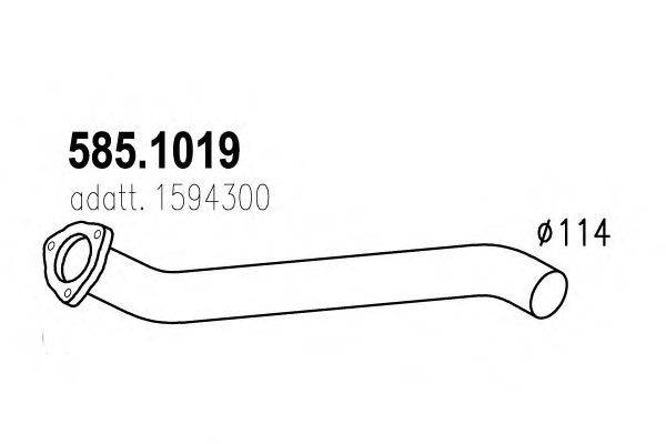 Труба выхлопного газа ASSO 585.1019