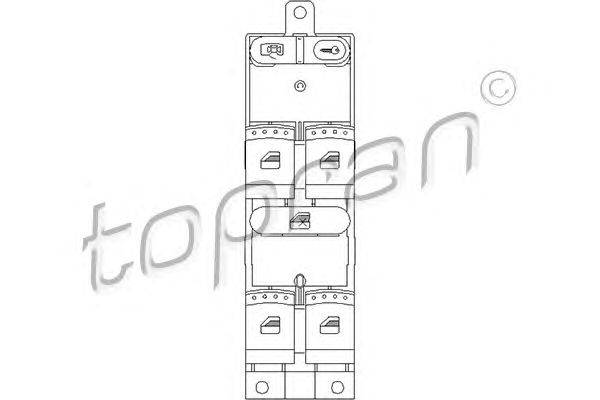 Выключатель, стеклолодъемник TOPRAN 112 408